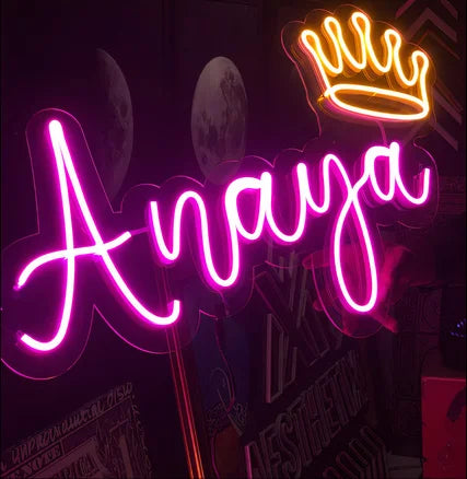 Crown Name Neon Sign