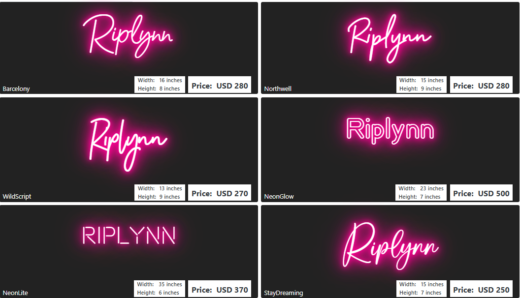 Custom Neon Sign For Riplynn