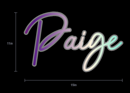 Custom Neon Sign For Paige Gibson