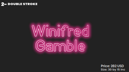 Custom Neon Sign For winifred  gamble