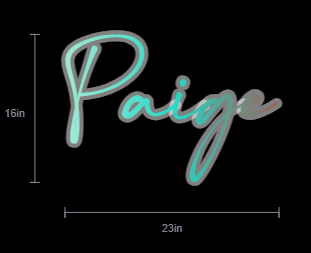 Custom Neon Sign For Paige Gibson