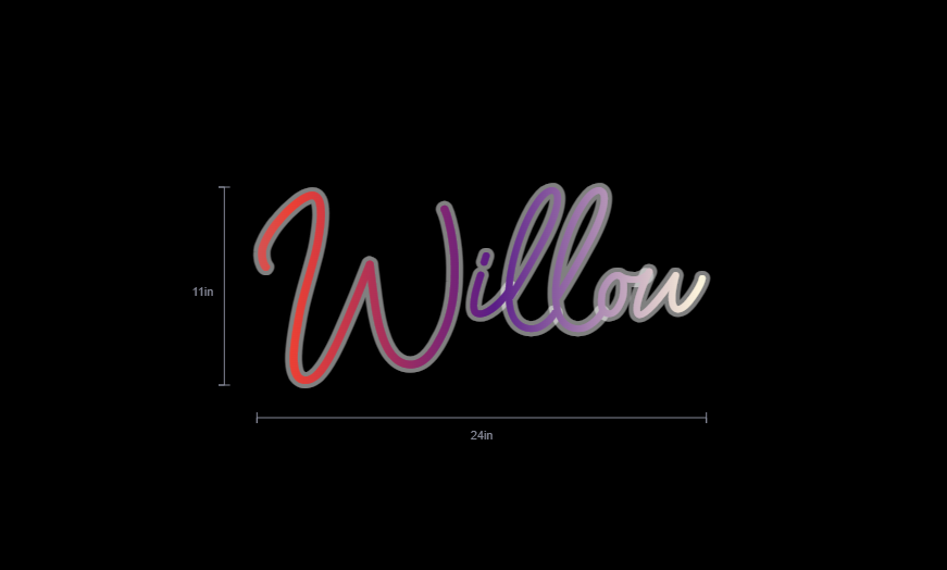 Custom Neon Sign For Willow Bennett