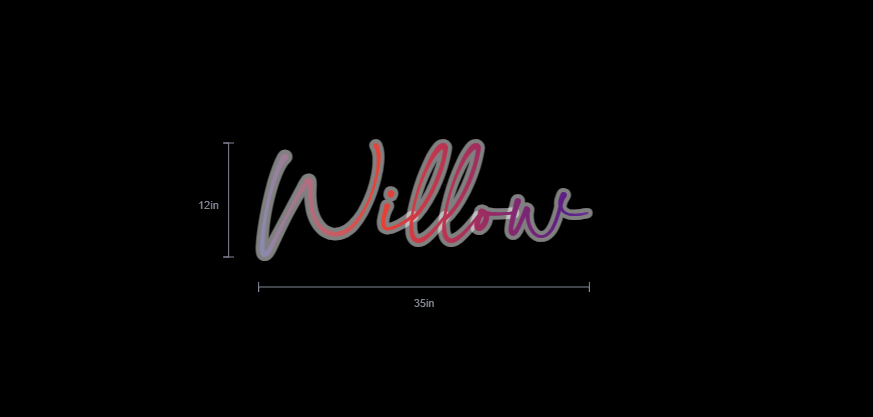 Custom Neon Sign For Willow Bennett