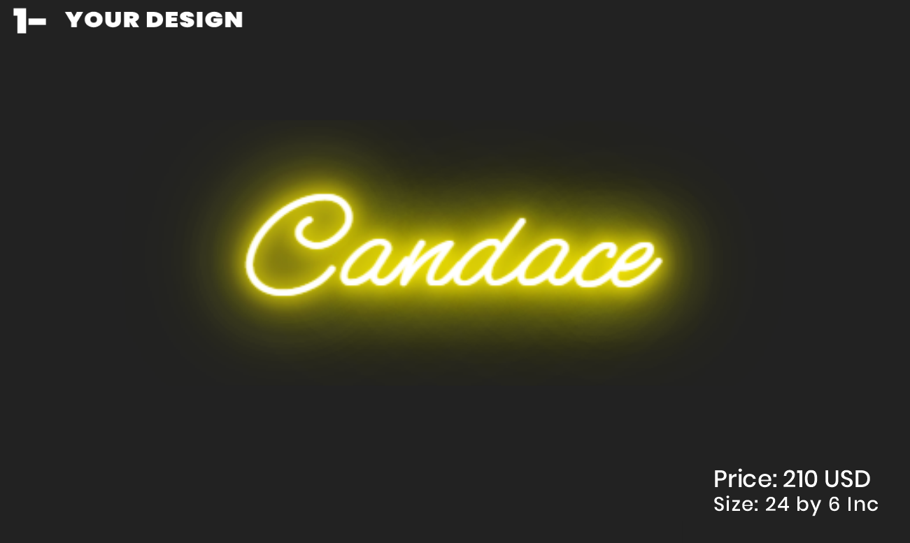 custom sign for Candace