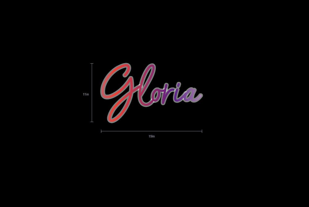 Custom Neon Sign For Gloria ford