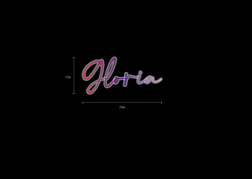 Custom Neon Sign For Gloria ford