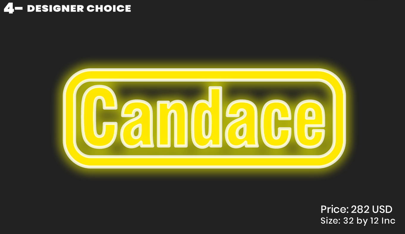 custom sign for Candace