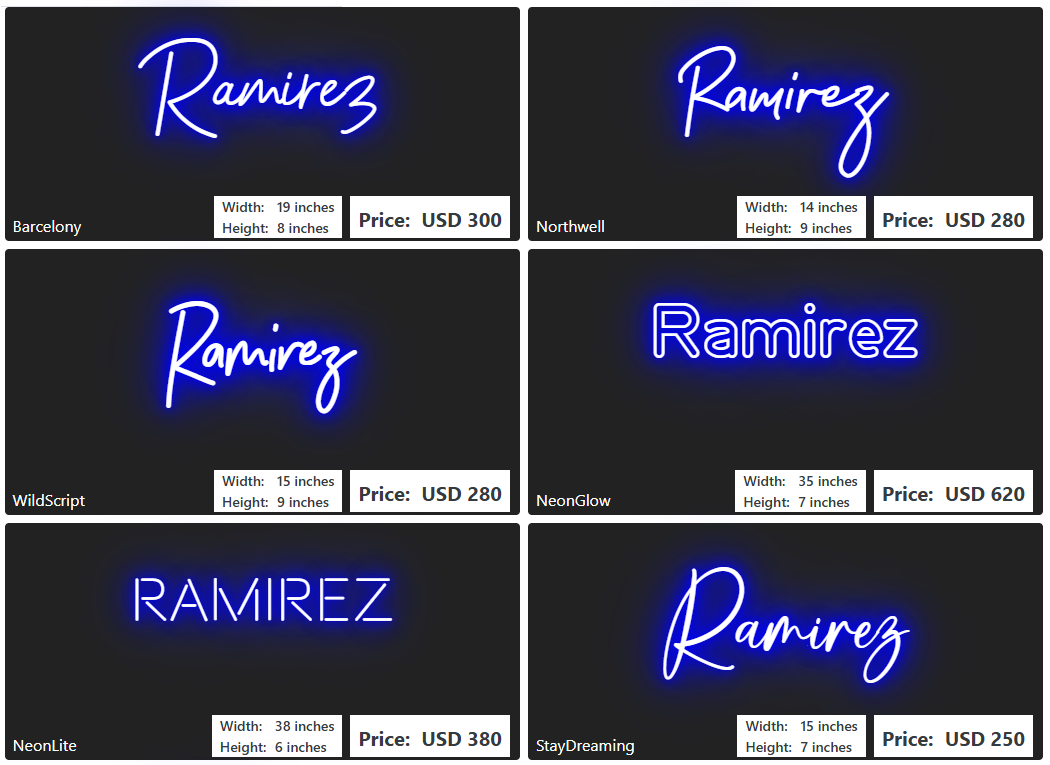 Custom Neon Sign For Lorena Ramirez