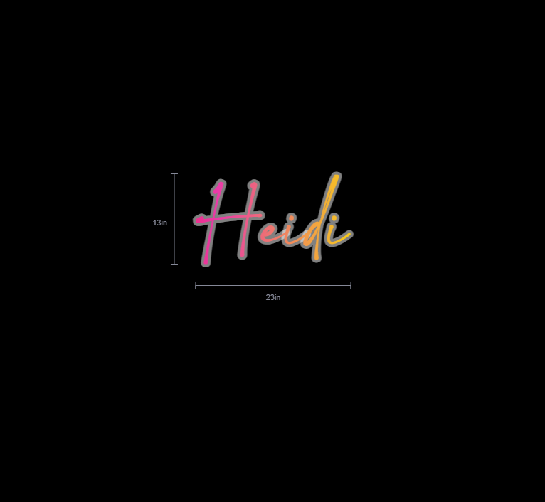 Custom Neon Sign For Heidi