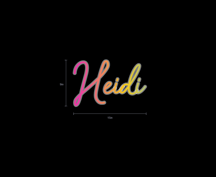 Custom Neon Sign For Heidi