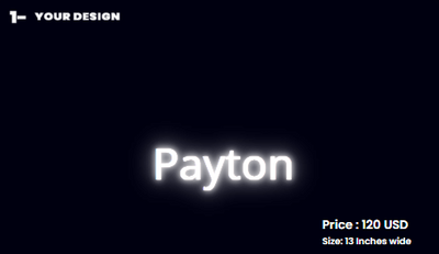 Custom Neon Sign For Payton Smith