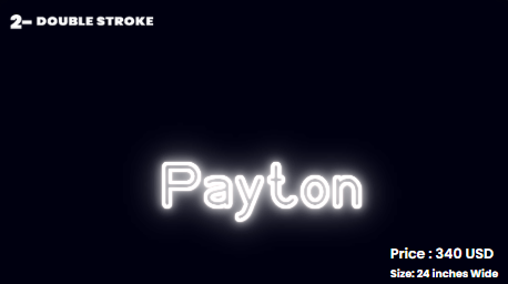 Custom Neon Sign For Payton Smith