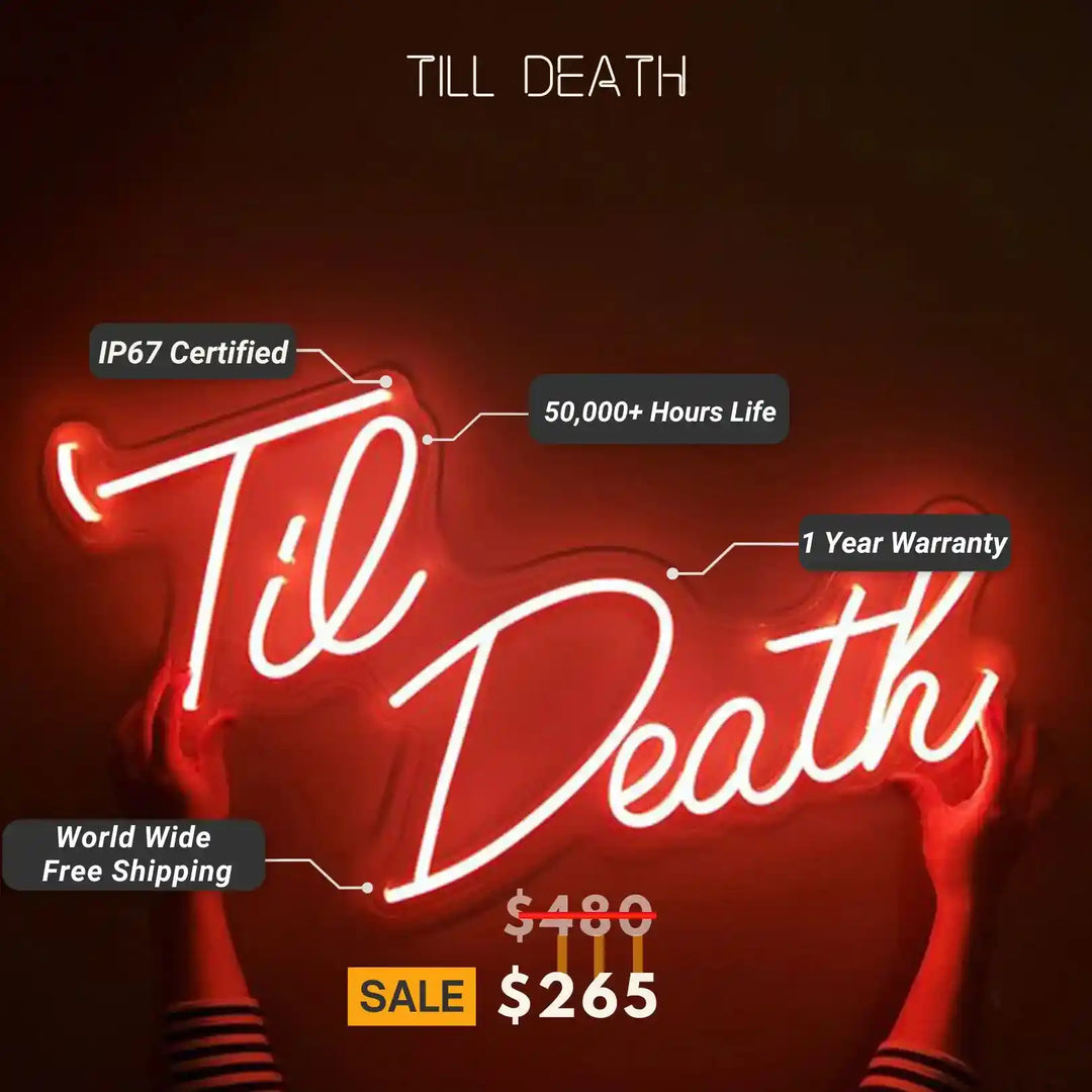 Till Death Wedding Neon Sign