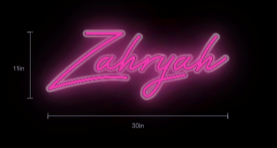 Custom Neon Sign for Zahrya