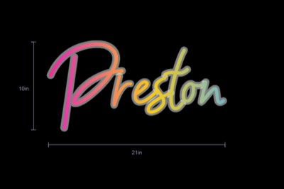 Custom sign for Preston Straub